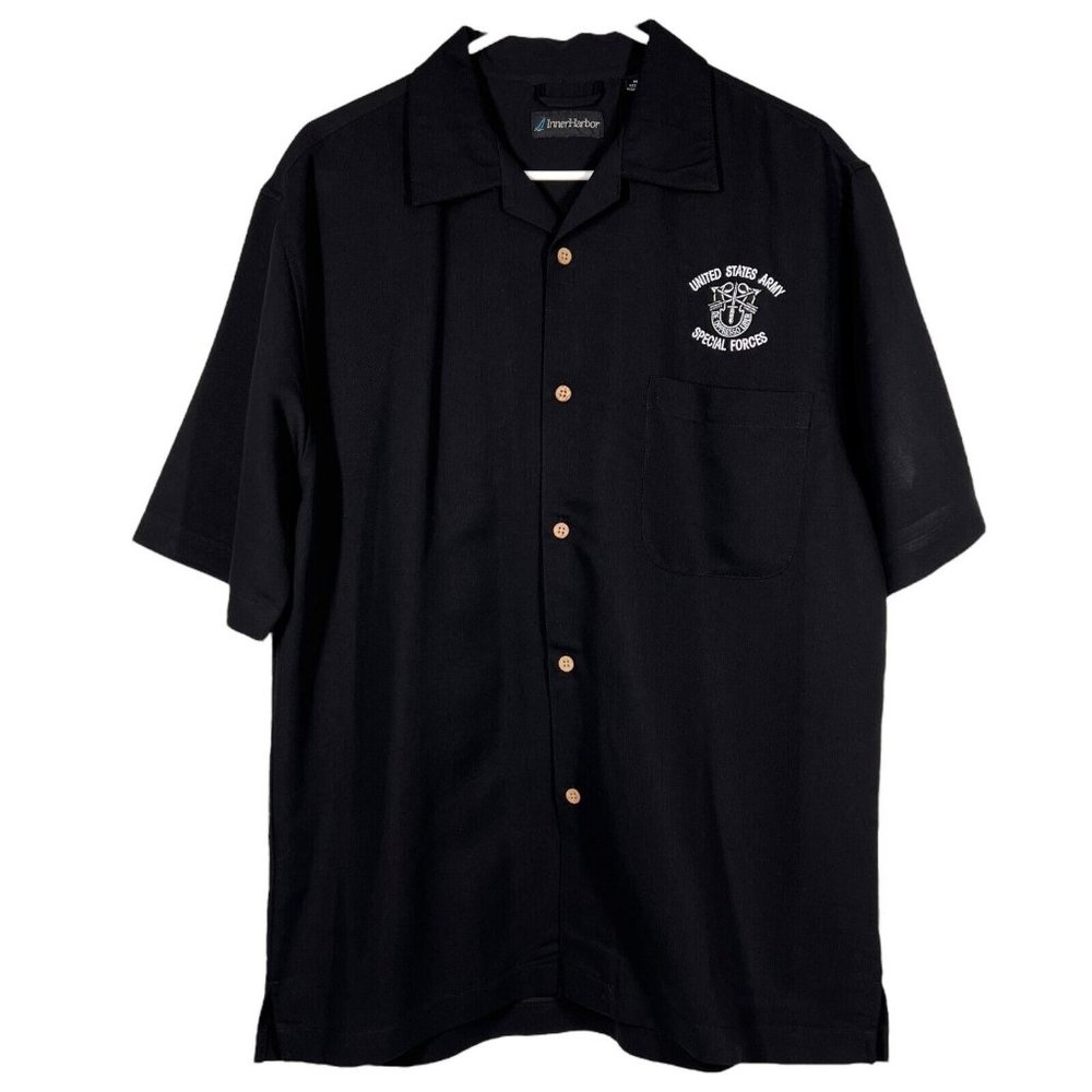 Inner Harbor Casual Shirt Men M United States Army Special Forces Military VTG